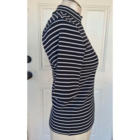 Macy's On 34TH Women's Mock Neck Elbow-Sleeve Top Sz Sm - Picture 3 of 13